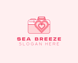 Pink Heart Camera logo design