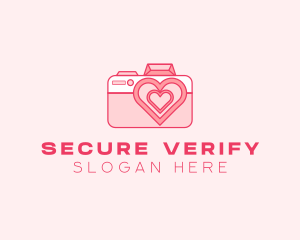 Pink Heart Camera logo design