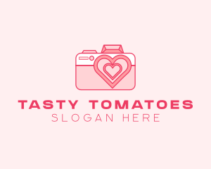 Pink Heart Camera logo design