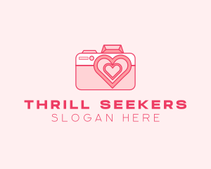 Pink Heart Camera logo design