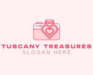 Pink Heart Camera logo design