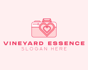 Pink Heart Camera logo design