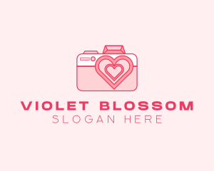 Pink Heart Camera logo design