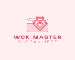 Pink Heart Camera logo design