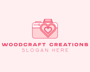 Pink Heart Camera logo design