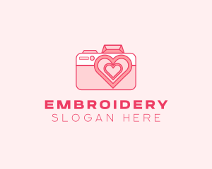 Pink Heart Camera logo design