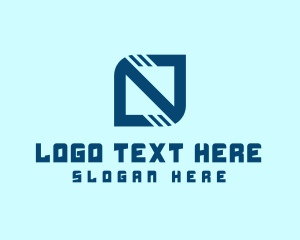 Technology - Geometric Company Letter N logo design