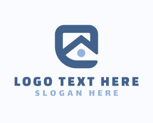 Roofer - Blue Home Roofing logo design