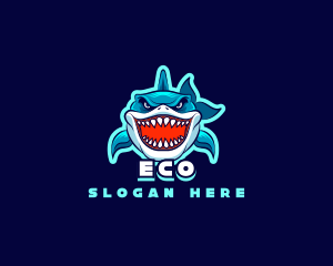 Aquatic - Fierce Shark Predator logo design