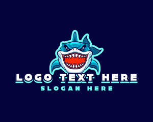 Swim - Fierce Shark Predator logo design