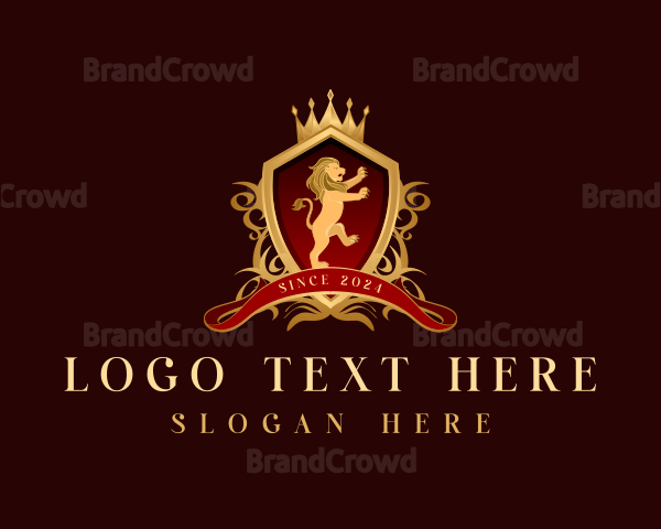 Luxury Lion Crown Logo