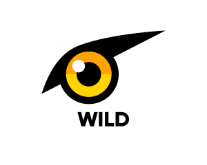 Black Falcon - Yellow Bird Eye logo design