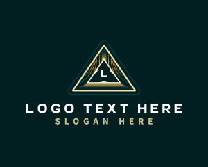 Premium - Cyber Pyramid Triangle logo design