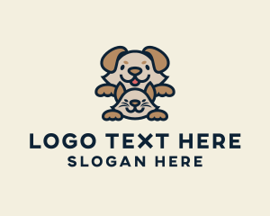 Pet Sitter - Cat Dog Veterinary logo design