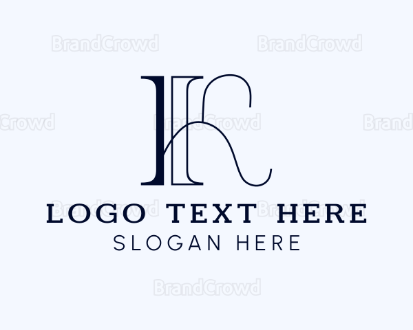 Fancy Business Letter K Logo