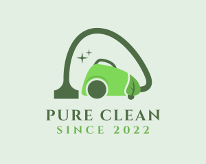 Green Eco Clean Vacuum  logo design