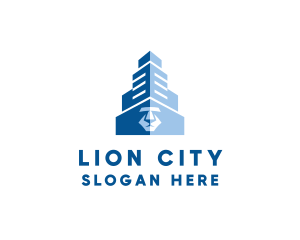 Lion Technology Building  logo design