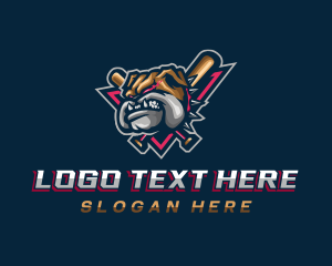 Bats - Bulldog Baseball Team logo design