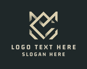 Letter Mc - Geometric Royalty Crown logo design