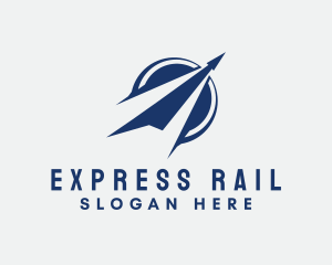 Express Blue Arrow logo design