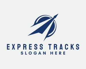 Express Blue Arrow logo design