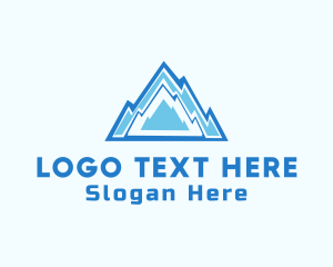 Winter - Snow Ice Mountain logo design