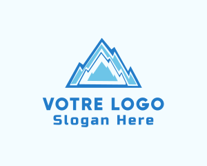 Winter - Snow Ice Mountain logo design
