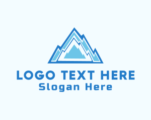 Ice - Snow Ice Mountain logo design