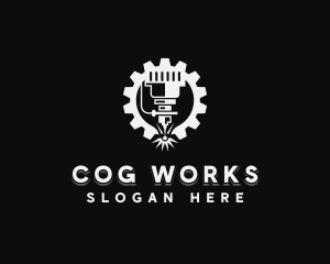 Mechanical Laser Cog logo design