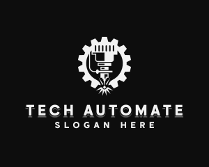 Mechanical Laser Cog logo design