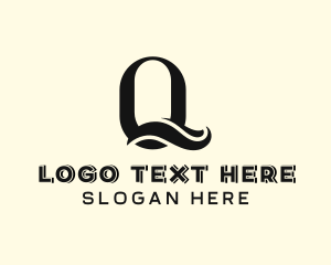Stylish - Elegant Swoosh Boutique Letter Q logo design