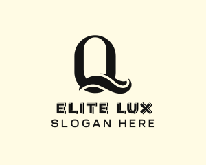 Upmarket - Elegant Swoosh Boutique Letter Q logo design
