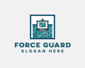 Police Station Building logo design