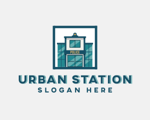 Police Station Building logo design