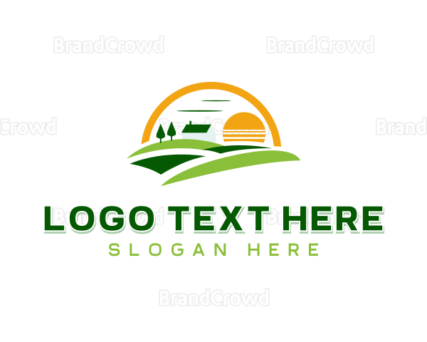 Field Landscaping Nature Logo