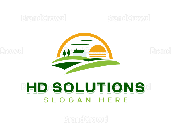 Field Landscaping Nature Logo