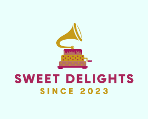 Cake Music Phonograph logo design