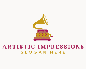 Phonograph Pastry Cake logo design