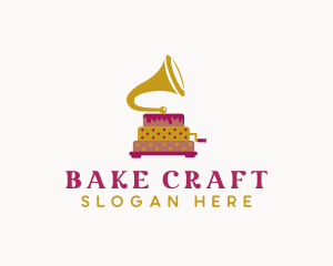 Phonograph Pastry Cake logo design