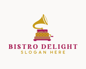 Phonograph Pastry Cake logo design