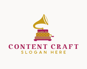 Phonograph Pastry Cake logo design