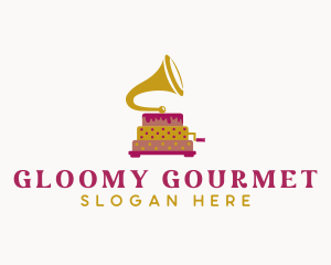 Phonograph Pastry Cake logo design