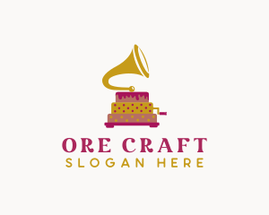 Phonograph Pastry Cake logo design