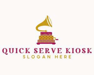 Phonograph Pastry Cake logo design