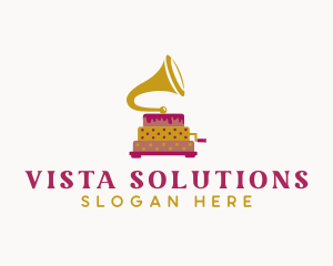 Phonograph Pastry Cake logo design