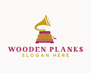 Phonograph Pastry Cake logo design