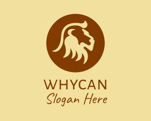 Brown Wild Lion Logo