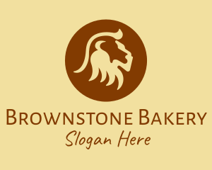 Brown Wild Lion logo design