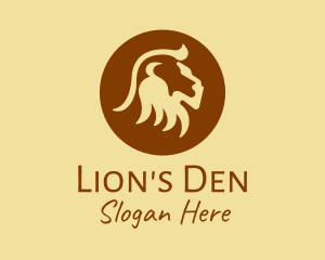 Brown Wild Lion logo design