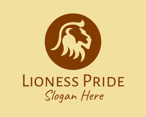 Lioness - Brown Wild Lion logo design